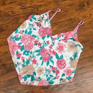 Free People Intimates Pink Floral Cami Tank Top – Size S